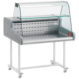 Refrigerated display counters - curved glass panel