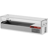 Saladette med glas 1400 mm.