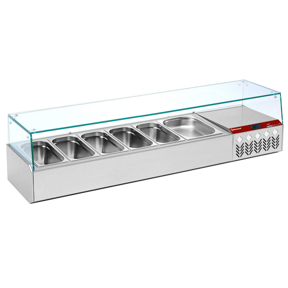 Kølet struktur GN 6x1/3, med højre glas