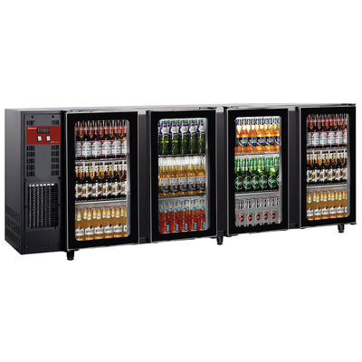 Back Bar Cooler 4 glass doors, 783 liters