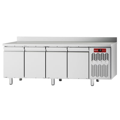 Vægmonteret kølebord, ventileret, 4 døre GN 1/1, 550 liter