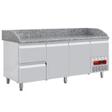 Kølediske 2 døre 600x400, 2 neutrale skuffer (8x bakker 600x400) + utensilskuffe