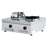 Tabletop gas wok burner, double burner (2x 13 kW)