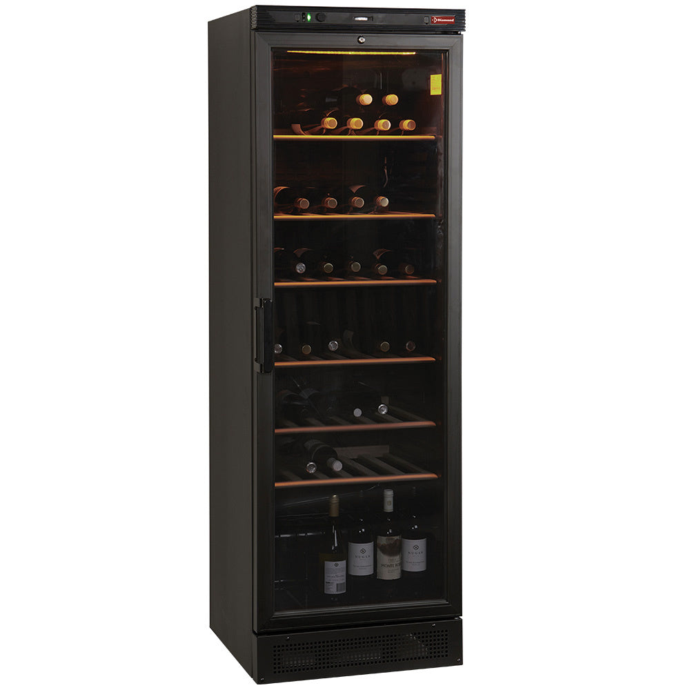 Ventilated wine cellar, 380 liters, BLACK