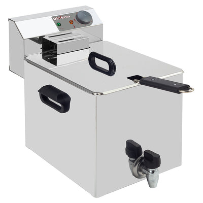 Electric table top fryer 8 liters + tap