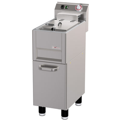Electric fryer 13 liters on stand, with drain