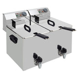 Elektrisk bordfriture 2x 8 liter + tap