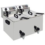 Elektrisk bordfriture 2x 10 liter + vandhane