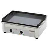 Electric griddle plate, double, enamelled
