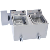 Elektrisk bordfriture 2x 8 liter + tap