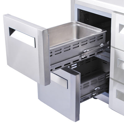 Kit block 2 drawers (1/2 + 1/2)