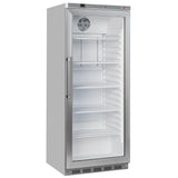 Ventileret køleskab GN 2/1, glasdør, 600 liter. rustfrit stål