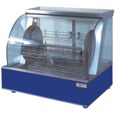 Electric rotating roaster, 4 baskets, 16-20 chickens
