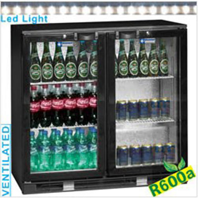 Ventilated bottle cooler, "Back Bar", 2 swingdoors