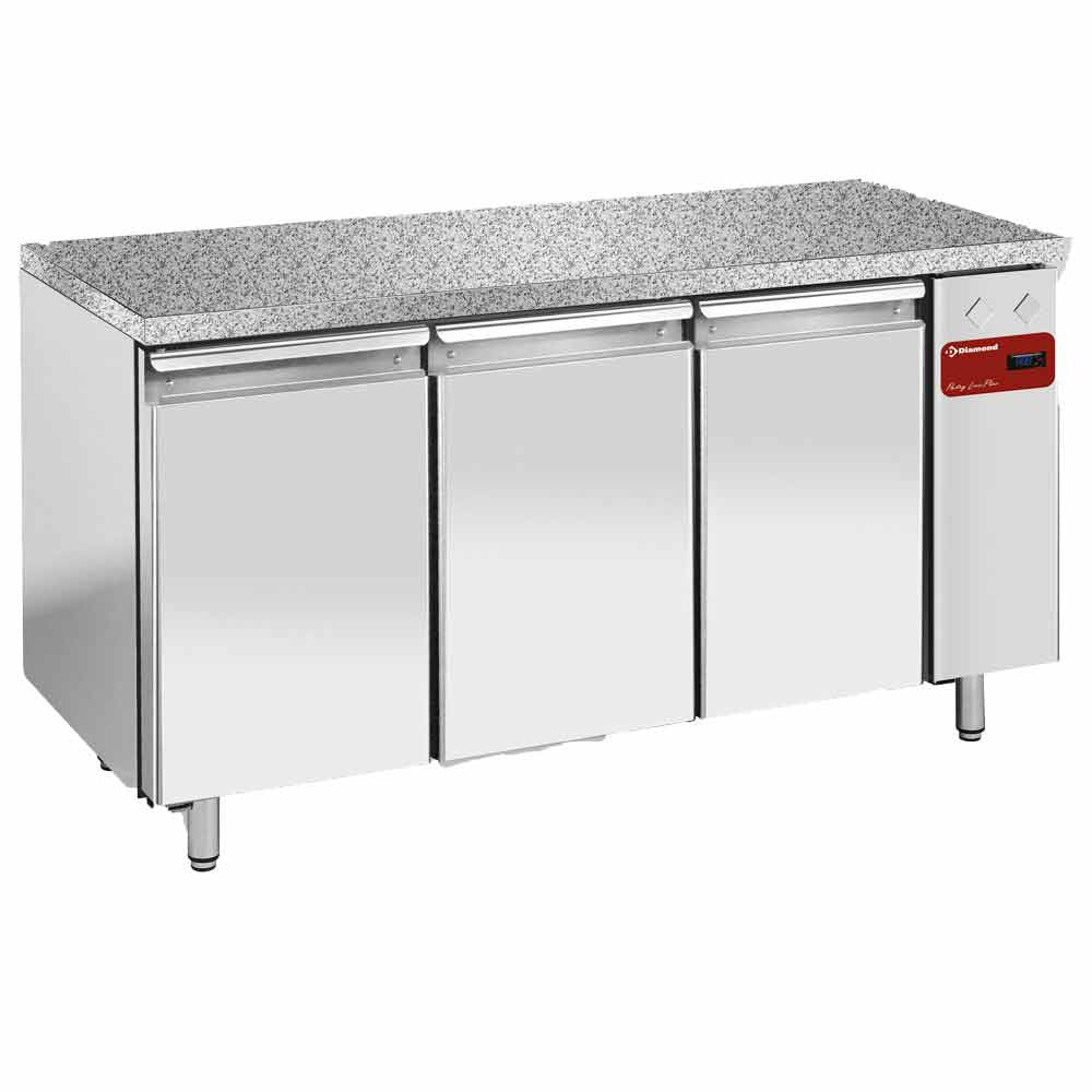 Frysebord, vent., 3 døre EN 600x400 - Granit top (uden gruppe)