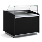 Ventileret displaydisk, lavt glas, med opbevaring - SORT