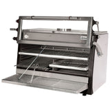 Kulgrill-BBQ, GN 2/1 + GN1/1 (120 Kg/h)- Løftbar dør/ Rustfrit stål