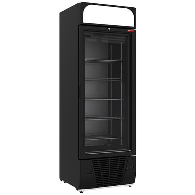 Negativ køledisk 496 liter - 6 niveauer med lysboks - SORT