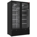 Positive refrigerated display 1142 liters, 2 hinged doors - BLACK
