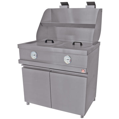 Gas fryer HEAVY DUTY, 2 round tanks, mechanic