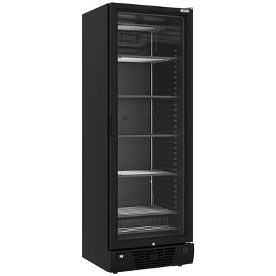 Negative ventilated display case 382 liters - 5 fixed levels - BLACK