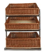 BREAD BASKETS ETAGERE 3 HIGH WIDE MODEL  INCL. BASKETS