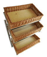 BREAD BASKETS ETAGERE 3 HIGH WIDE MODEL  INCL. BASKETS