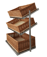 BREAD BASKETS ETAGERE 3 HIGH WIDE MODEL  INCL. BASKETS