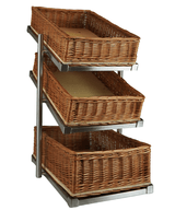 BREAD BASKETS ETAGERE 3 HIGH NARROW MODEL  INCL. BASKETS