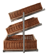BREAD BASKETS ETAGERE 3 HIGH NARROW MODEL  INCL. BASKETS