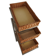 BREAD BASKETS ETAGERE 3 HIGH NARROW MODEL  INCL. BASKETS