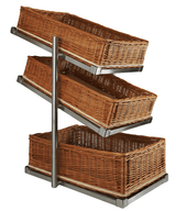 BREAD BASKETS ETAGERE 3 HIGH NARROW MODEL  INCL. BASKETS