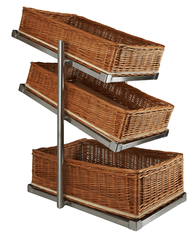 BREAD BASKETS ETAGERE 3 HIGH NARROW MODEL  INCL. BASKETS
