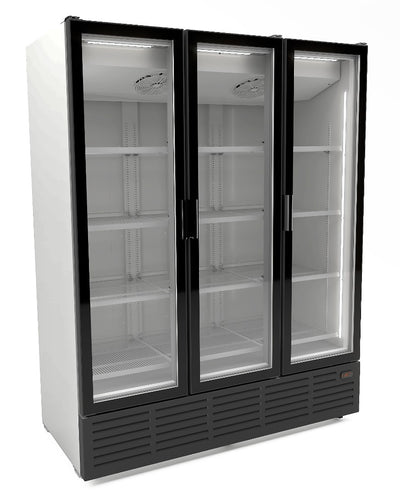 REFRIGERATOR 3 GLASS DOORS - WHITE 9002