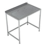Arbejdsbord med integreret drypbakke 1000x650