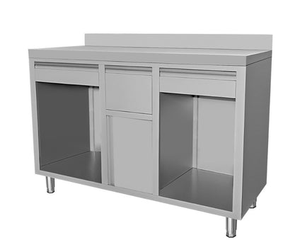 RUSTFRI KAFFEARBEJDSBORD 1500X600X1150