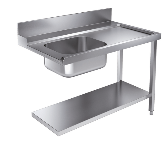 Indføringsbord med bundhylde 1200 højre til 7082.0070-0075