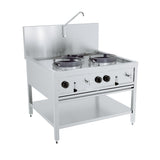 Gas wok bord 2X17KW + 1X9KW