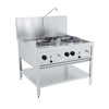 Gas wokbord 2x17 kW + 1x9 kW