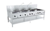 Gas wokbord 4x17 kW + 3x9 kW