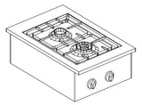 GAS RANGE 2 BU. 9KW
