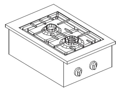 GAS RANGE 2 BU. 9KW