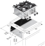 GAS RANGE 4 BU. 18KW