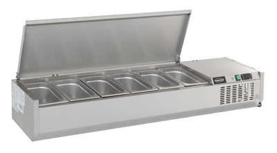 Køledisk top i rustfrit stål 1/3 GN x 6