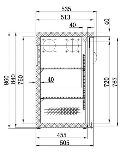 BARCOOLER BLACK 3 DOORS