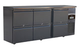 BARCOOLER BLACK 6 DRAWERS