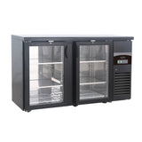 BACKBAR COOLER BLACK 2 GLASS DOORS