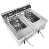 ELECTRIC COUNTER FRYER 2X12L 2X9KW
