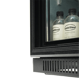 BACKBAR COOLER BLACK 2 SLIDING DOORS