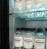 BACKBAR COOLER BLACK 2 SLIDING DOORS